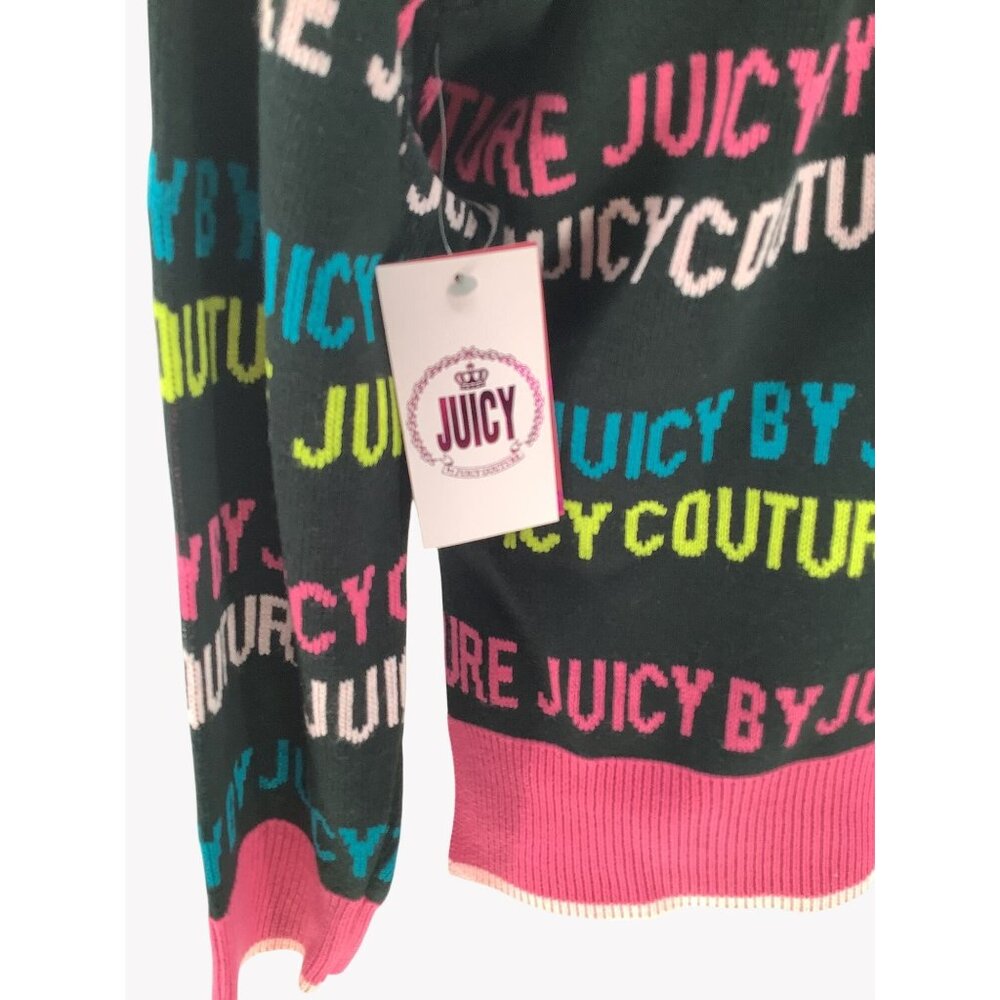 NWT JUICY by Juicy Couture - Black Logo Sweater Size M - Picture 5 of 9